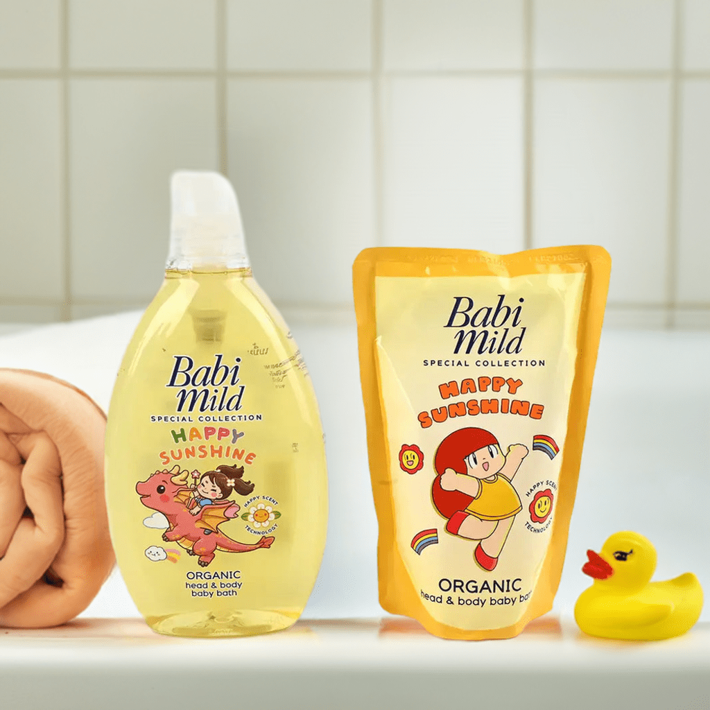 Babi Mild Baby Bath Happy Sunshine 800ML + Refill is a premium product available at best price in Pakistan at Elite Grocery Store
