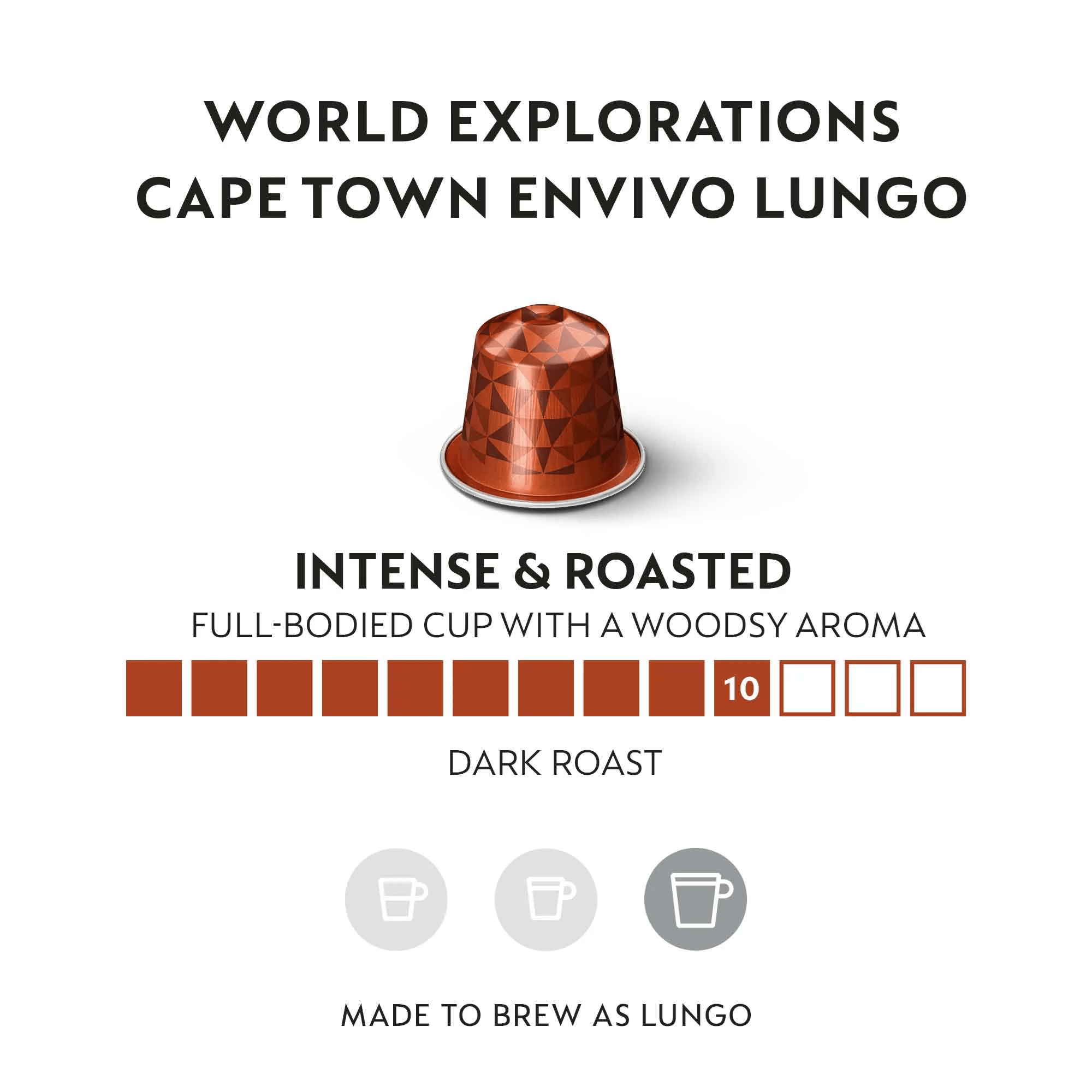 Nespresso Cape Town Envivo Lungo Coffee Pods is a premium product available at best price in Pakistan at Elite Grocery Store