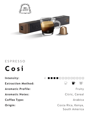 Nespresso Cosi Espresso Coffee Pods is a premium product available at best price in Pakistan at Elite Grocery Store