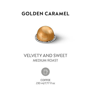 Nespresso Golden Caramel Vertuo Coffee Pods is a premium product available at best price in Pakistan at Elite Grocery Store