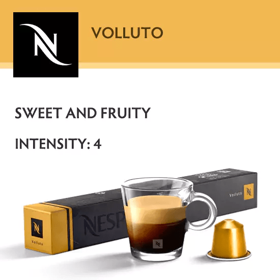 Nespresso Volluto Coffee Pods is a premium product available at best price in Pakistan at Elite Grocery Store