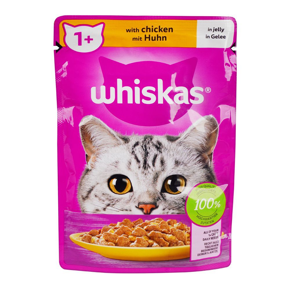 Whiskas Chicken Jelly Cat Food 85g is a premium product available at best price in Pakistan at Elite Grocery Store