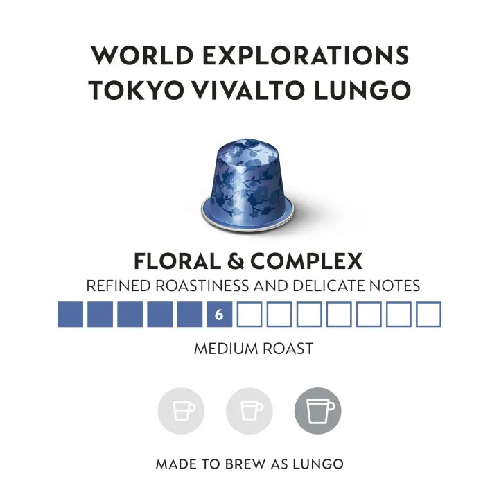 Nespresso Tokyo Vivalto Lungo Coffee Pods