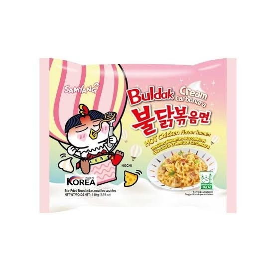 Samyang Buldak Pink Cream Carbonara Ramen Noodles 140g
