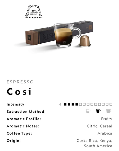 Nespresso Cosi Espresso Coffee Pods