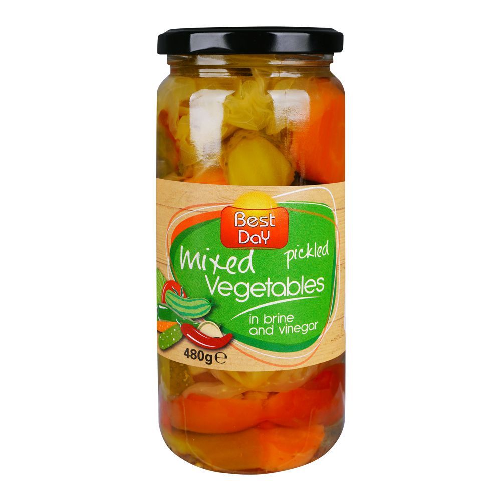 Best Day Mixed Pickled Vegetables (480g) is a premium product available at best price in Pakistan at Elite Grocery Store