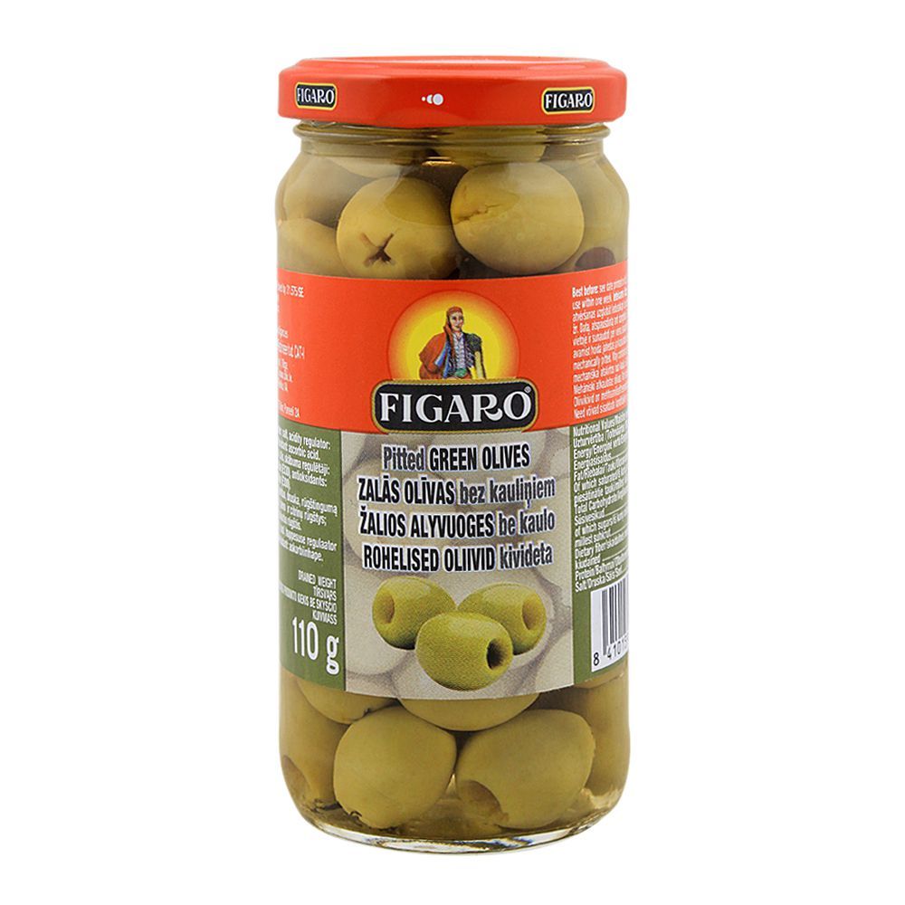 Figaro Olives Pitted Green 110gm/244gm is a premium product available at best price in Pakistan at Elite Grocery Store