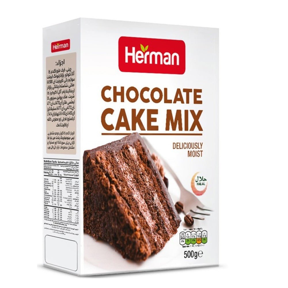 Herman Chocolate Cake Mix 500g is a premium product available at best price in Pakistan at Elite Grocery Store