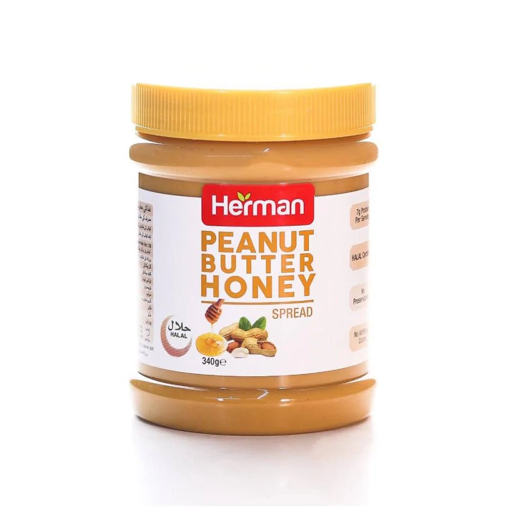 Herman Peanut Butter Honey 340g is a premium product available at best price in Pakistan at Elite Grocery Store