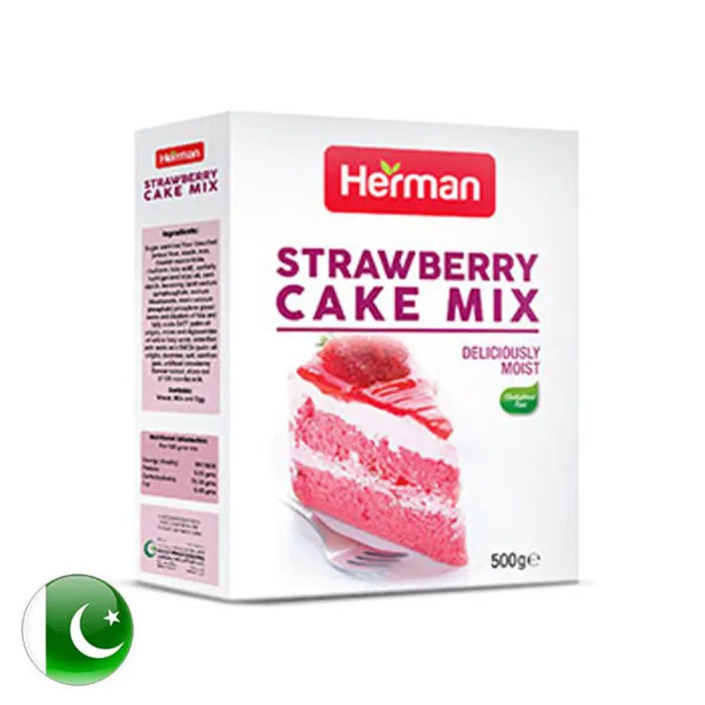 Herman Strawberry Cake Mix 500g is a premium product available at best price in Pakistan at Elite Grocery Store