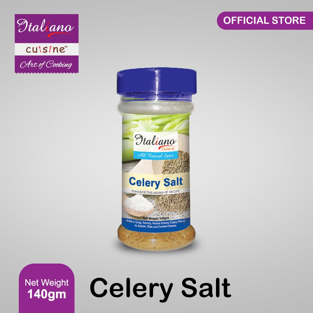 Italiano Celery Salt 140GM is a premium product available at best price in Pakistan at Elite Grocery Store