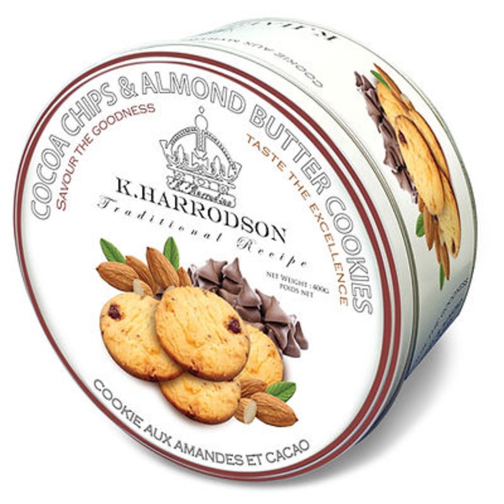 K. Harrodson Cocoa Chips Almond Butter Cookies 400g is a premium product available at best price in Pakistan at Elite Grocery Store