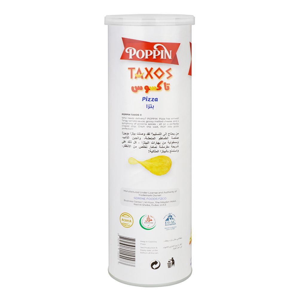 Poppin Taxos Pizza Potato Crisps 110g is a premium product available at best price in Pakistan at Elite Grocery Store