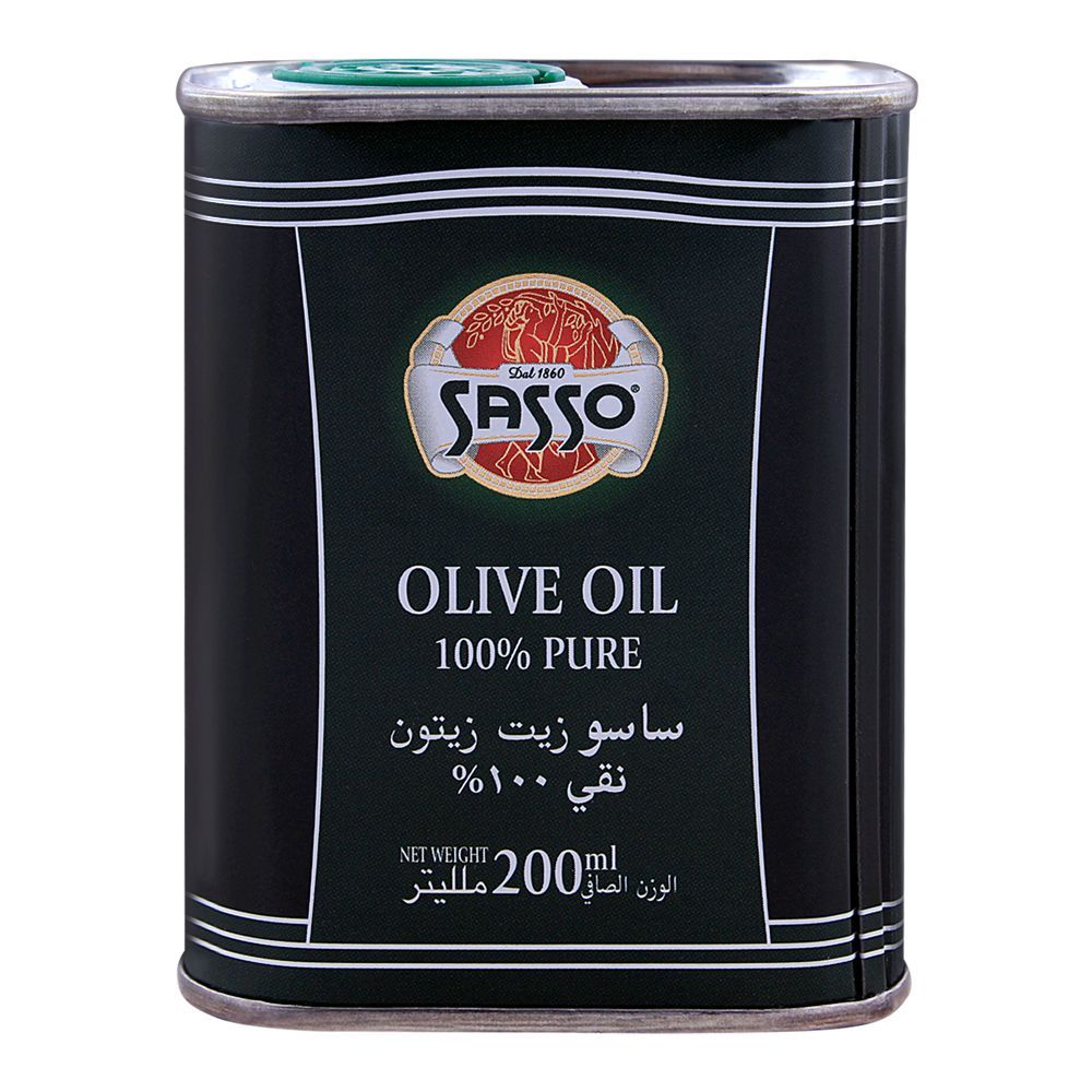 Sasso Pure Olive Oil - 200ml Tin is a premium product available at best price in Pakistan at Elite Grocery Store