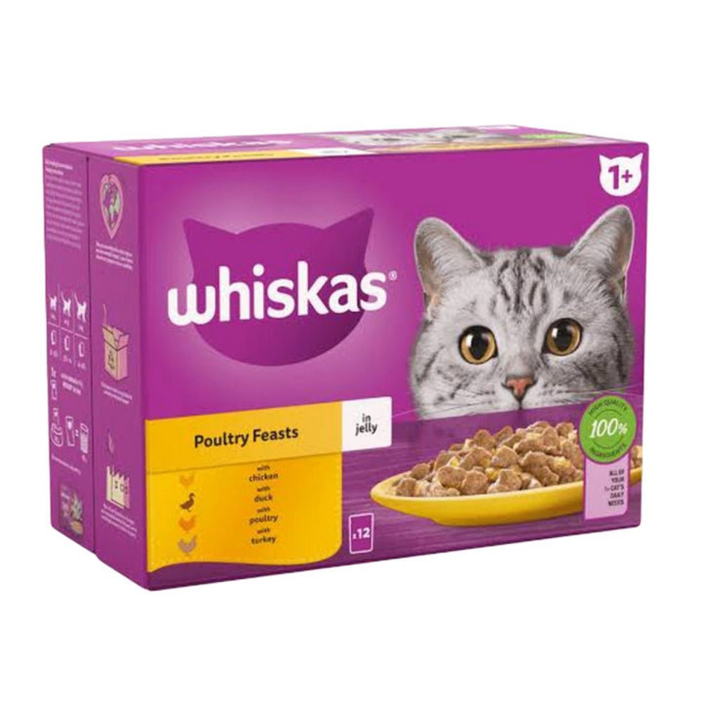 Whiskas 85g Poultry Jelly Cat Food is a premium product available at best price in Pakistan at Elite Grocery Store